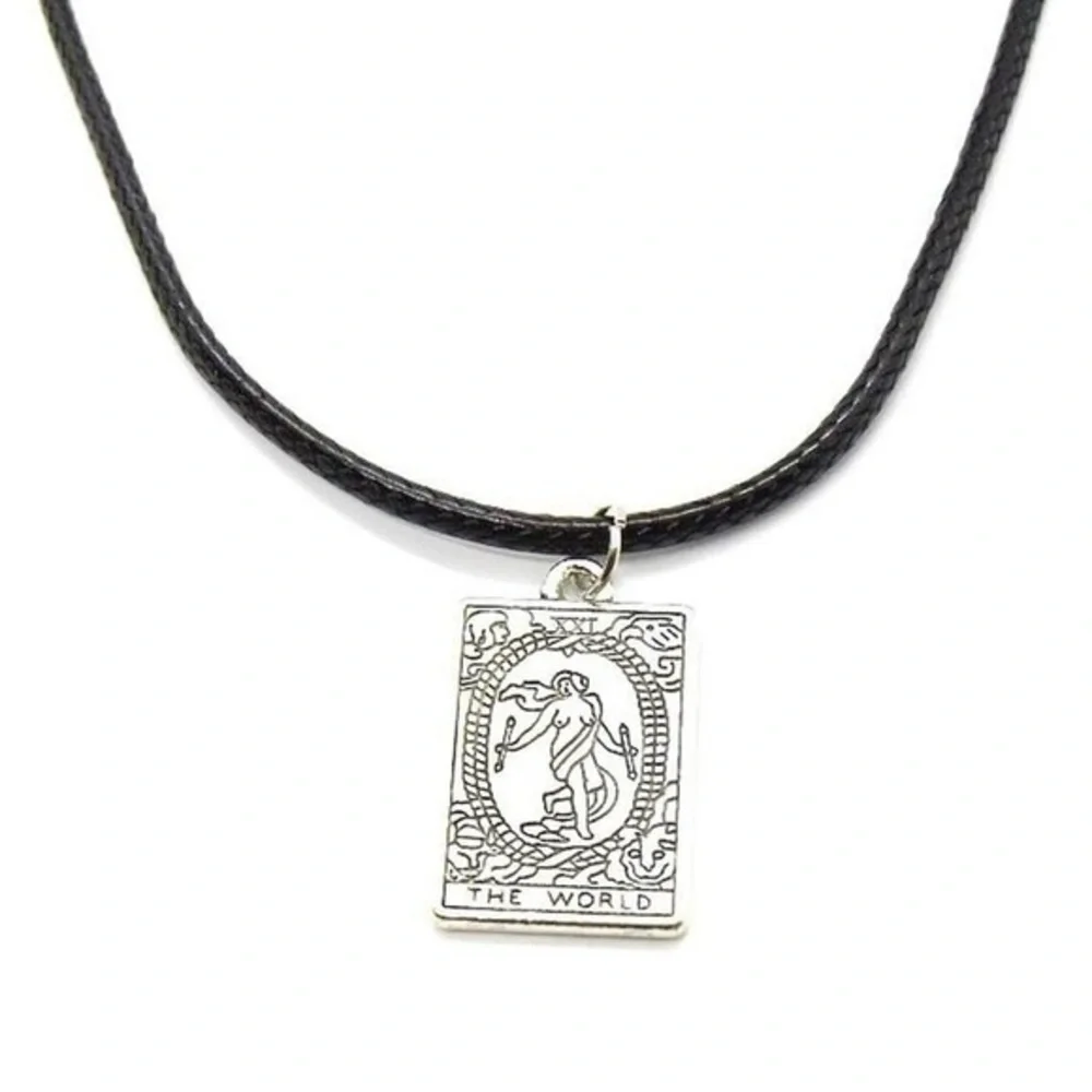 The World Tarot Card Necklace